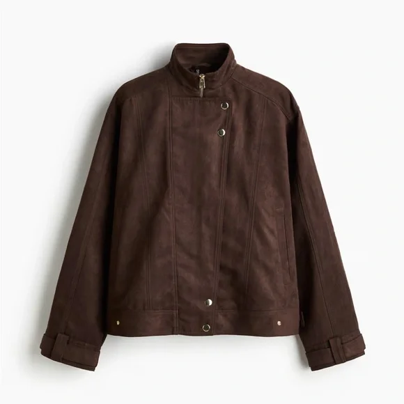 NWT H&M Oversized Biker Jacket XS - Picture 3 of 3